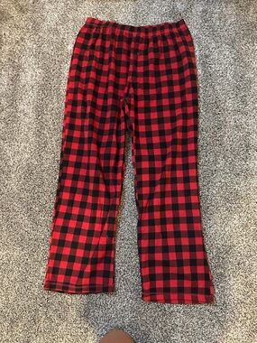 Kids Red and Black Buffalo Plaid Pajama Pants